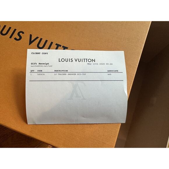 Louis Vuitton LV TRAINER SNEAKER MID TOP W/BOX Men’s UK size 8 Red White RARE! - Picture 12 of 12